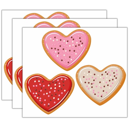 Eureka Heart Cookies Paper Cut-Outs, 108PK 841583